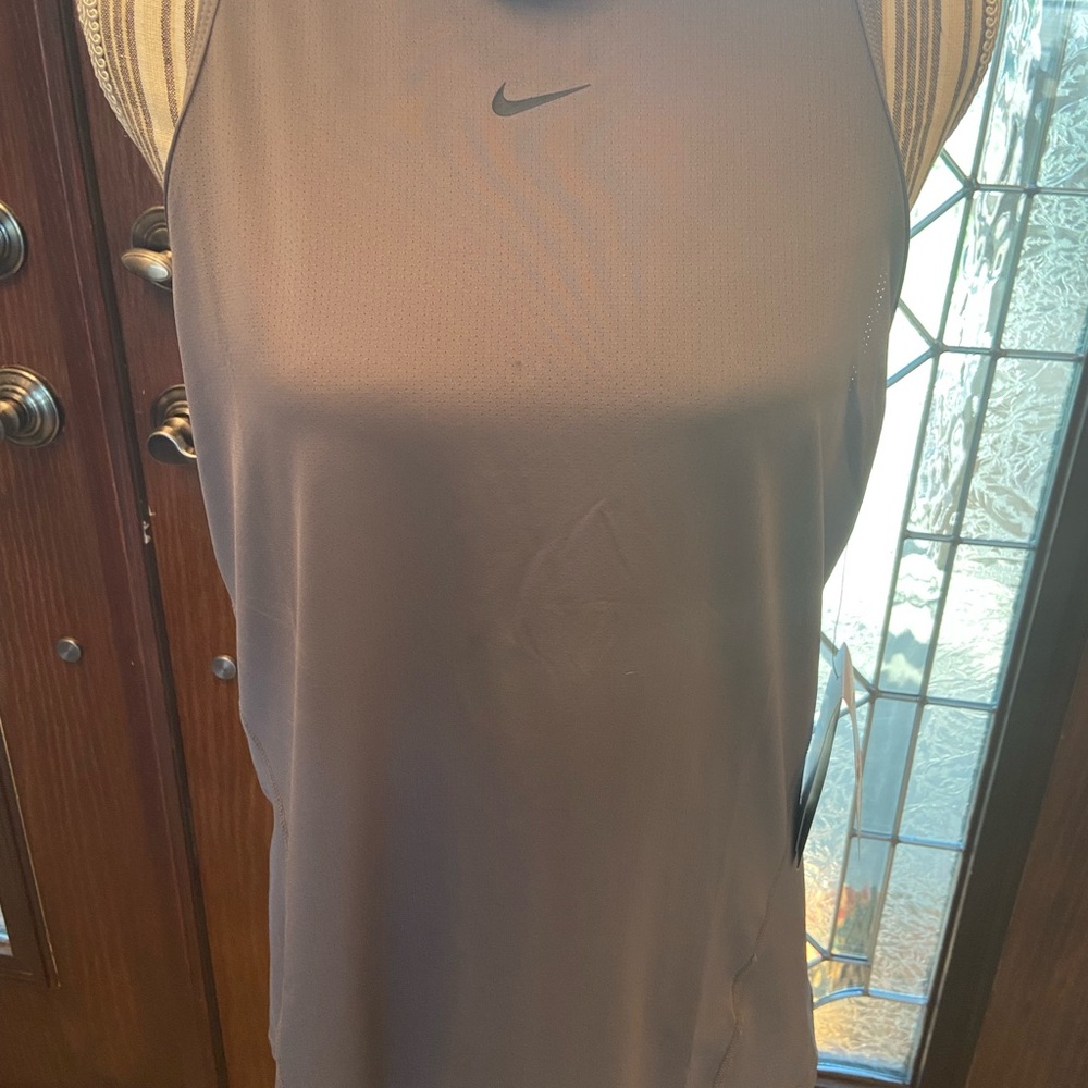 Nike Pro Grey Dri fit tank top with racer back size lg - Picture 3 of 6